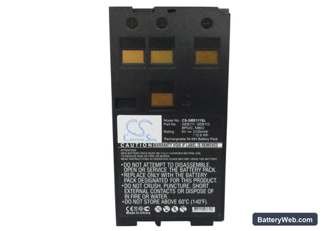 Leica TPS400 Replacement Battery, 6V, 2100mAh, Ni-MH 5