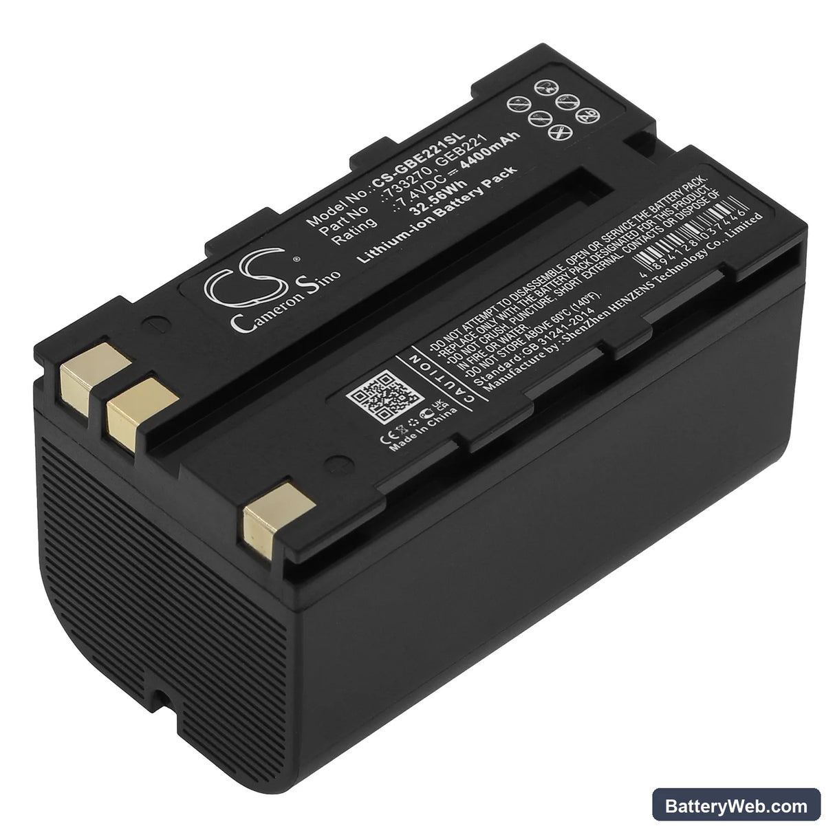 Leica ATX1200 Replacement Battery, 7.4V, 4400mAh, Li-ion 1