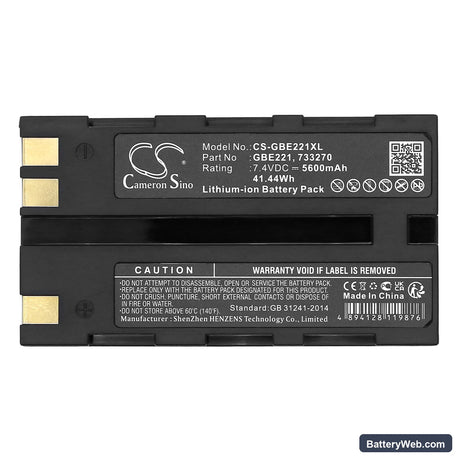 Leica ATX900 Replacement Battery, 7.4V, 5600mAh, Li-ion 5