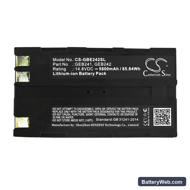 Leica TS30 Total Station Replacement Battery, 14.8V, 5800mAh, Li-ion 5