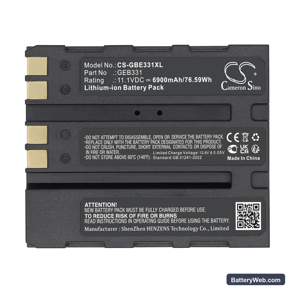 Leica CS20 Replacement Battery, 11.1V, 6900mAh, Li-ion 5