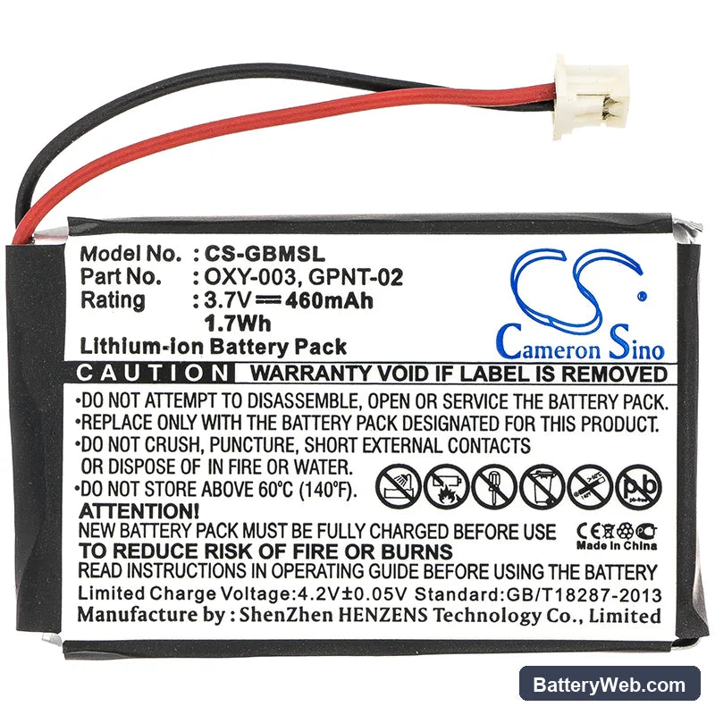Nintendo Game Boy Micro Replacement Battery, 3.7V, 460mAh, Li-Polymer 3