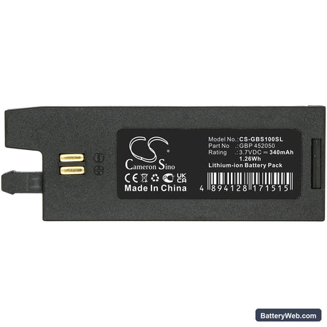 Gibson G-FORCE Auto-Tuner Replacement Battery, 3.7V, 340mAh, Li-Polymer 3