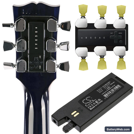 Gibson G-FORCE Auto-Tuner Replacement Battery, 3.7V, 340mAh, Li-Polymer 4