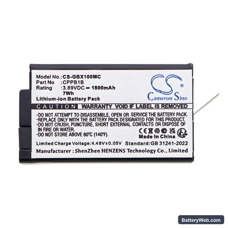 GoPro Max 2 Replacement Battery, 3.89V, 1800mAh, Li-ion 3