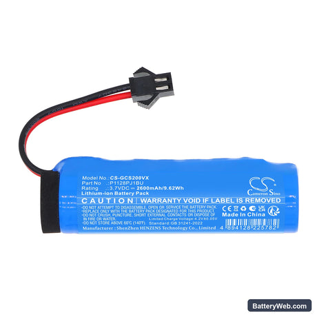 GRE Electric CSPAN Replacement Battery, 3.7V, 2600mAh, Li-ion 3
