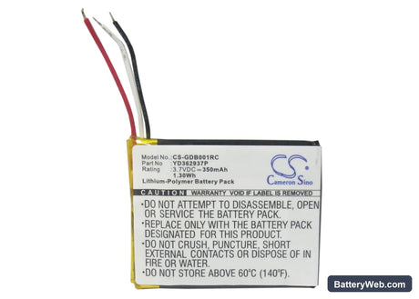 GoPro Wi-Fi Remote Replacement Battery, 3.7V, 350mAh, Li-Polymer 5