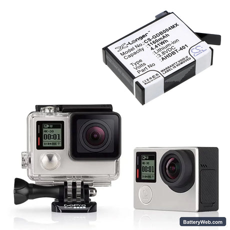 GoPro Hero 4 Replacement Battery, 3.8V, 1160mAh, Li-ion 6