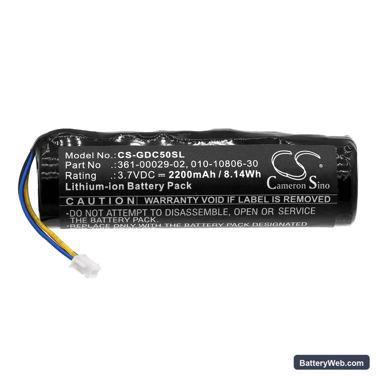 Garmin DC50 Replacement Battery, 3.7V, 2200mAh, Li-ion 3