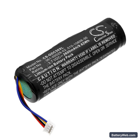 Garmin DC50 Replacement Battery, 3.7V, 2600mAh, Li-ion 1