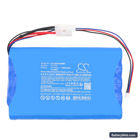 Guldmann GH3 Ceiling Lift Replacement Battery, 24V, 3000mAh, Ni-MH 3