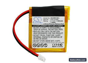 GE 2-5110 Replacement Battery, 3.7V, 500mAh, Li-Polymer 1