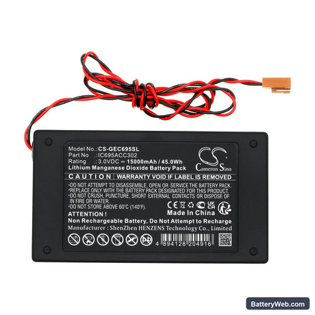 GE Fanuc CPUs 311 Replacement Battery, 3V, 15000mAh, Li-MnO2 5