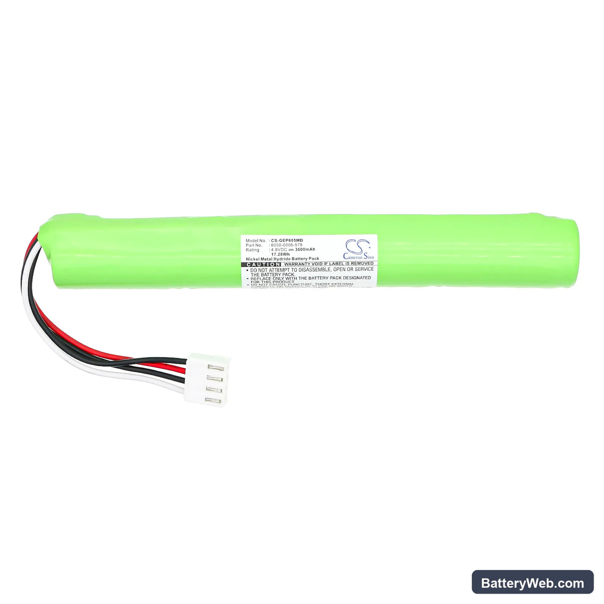 Datex Ohmeda TruSat Pulse Oximeter REV J Replacement Battery, 4.8V, 3600mAh, Ni-MH 3