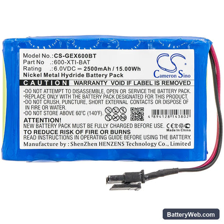 Simon Xti Alarm Panel Replacement Battery, 6V, 2500mAh, Ni-MH 3