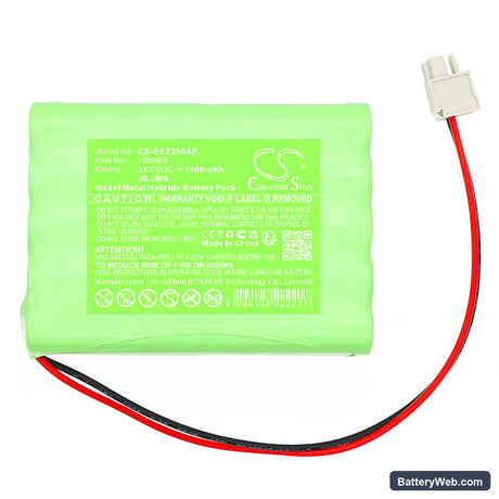 GEZE 106863 Replacement Battery, 24V, 1500mAh, Ni-MH 3