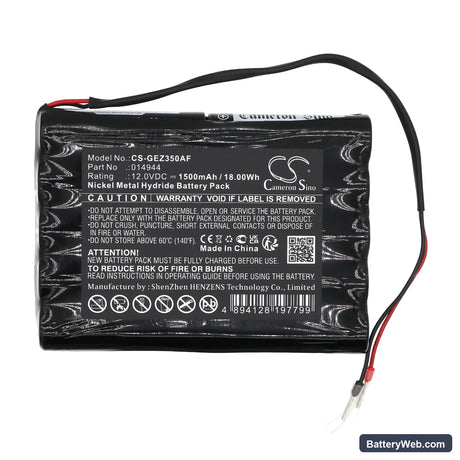 GEZE SMD Replacement Battery, 12V, 1500mAh, Ni-MH 3