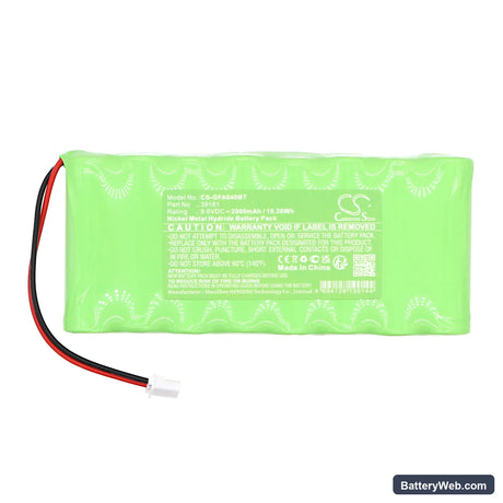 Grothe FA64 Replacement Battery, 9.6V, 2000mAh, Ni-MH 3