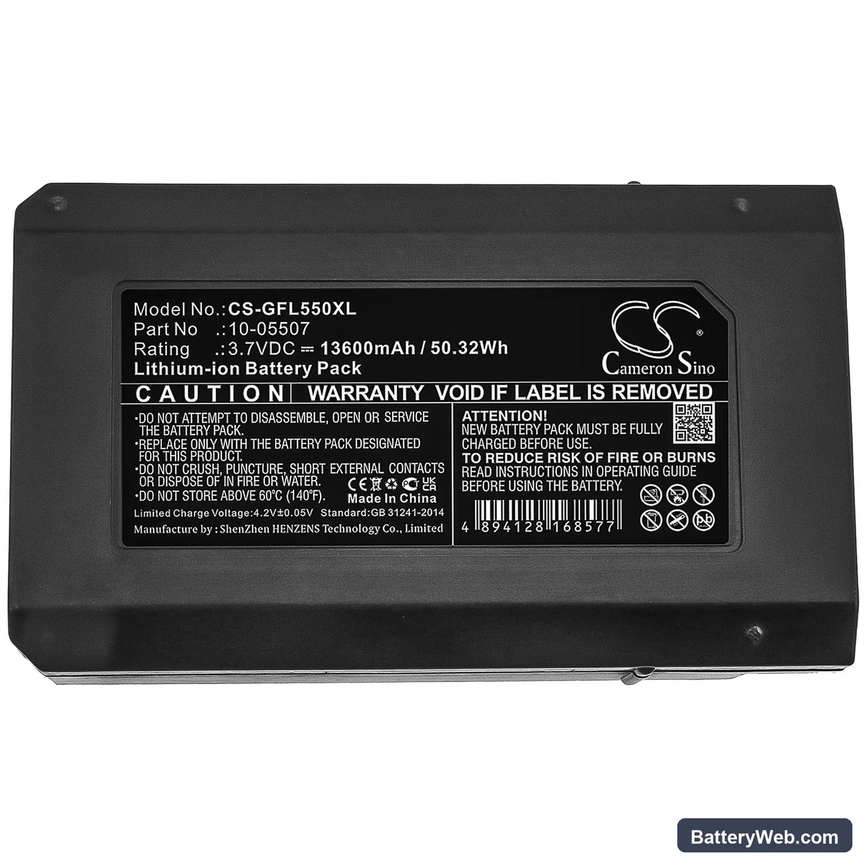 Geo-Fennel Rotationslaser FL 500 Replacement Battery, 3.7V, 13600mAh, Li-ion 5