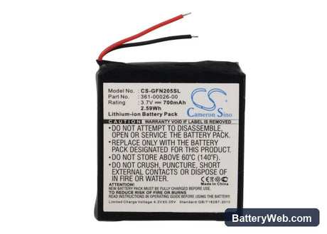 Garmin forerunner 205 Replacement Battery, 3.7V, 700mAh, Li-ion 5