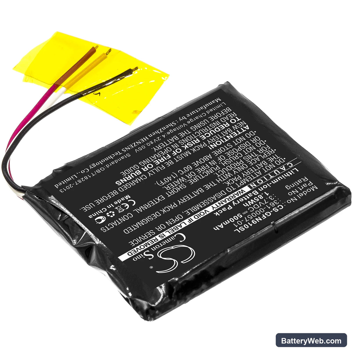 Garmin forerunner 910XT Replacement Battery, 3.7V, 500mAh, Li-ion 2