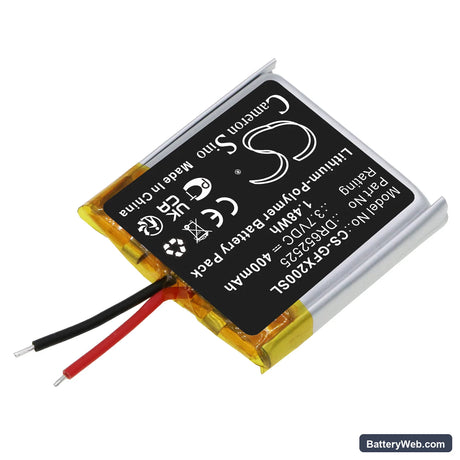 GolfBuddy Voice X Replacement Battery, 3.7V, 400mAh, Li-Polymer 2