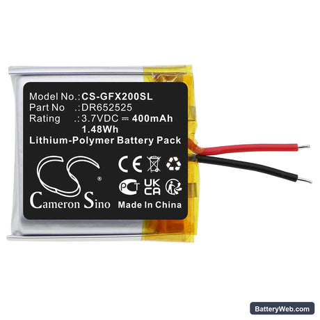 GolfBuddy Voice X Replacement Battery, 3.7V, 400mAh, Li-Polymer 3