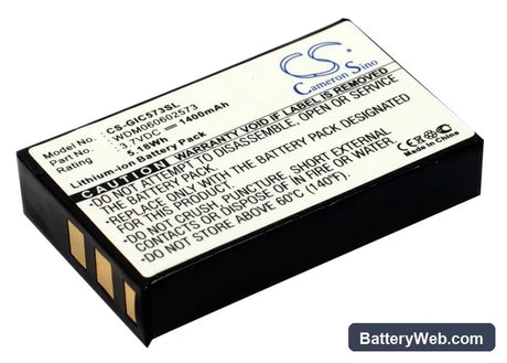 Gigabyte GC-RAMDISK Replacement Battery, 3.7V, 1400mAh, Li-ion 1