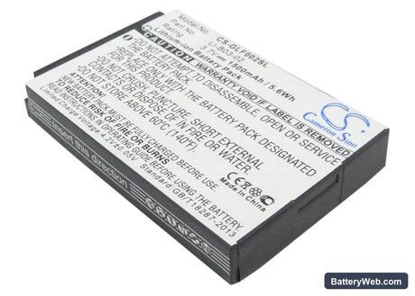 Golf Buddy World Platinum Replacement Battery, 3.7V, 1500mAh, Li-ion 1