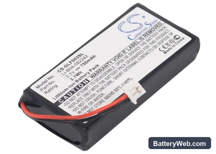 Golf Buddy Plus Replacement Battery, 3.7V, 750mAh, Li-ion 1