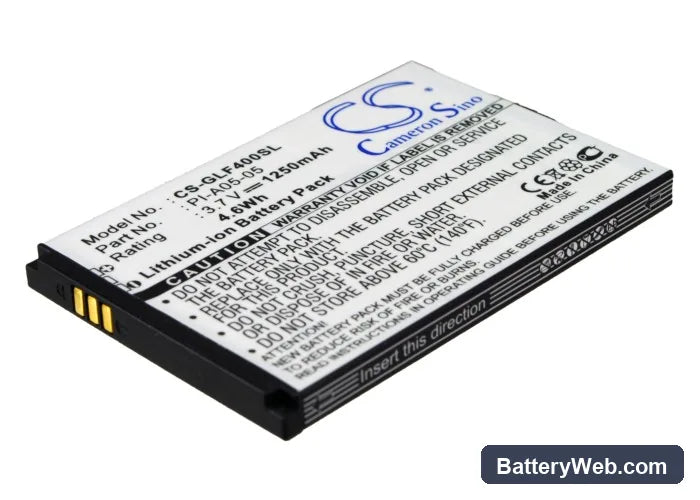 Golf Buddy Buddy World Replacement Battery, 3.7V, 1250mAh, Li-ion 3