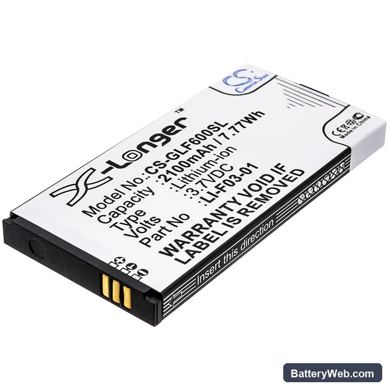 Golf Buddy PT4 Replacement Battery, 3.7V, 2100mAh, Li-ion 1