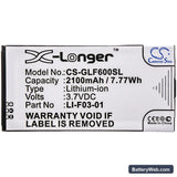 Golf Buddy PT4 Replacement Battery, 3.7V, 2100mAh, Li-ion 3