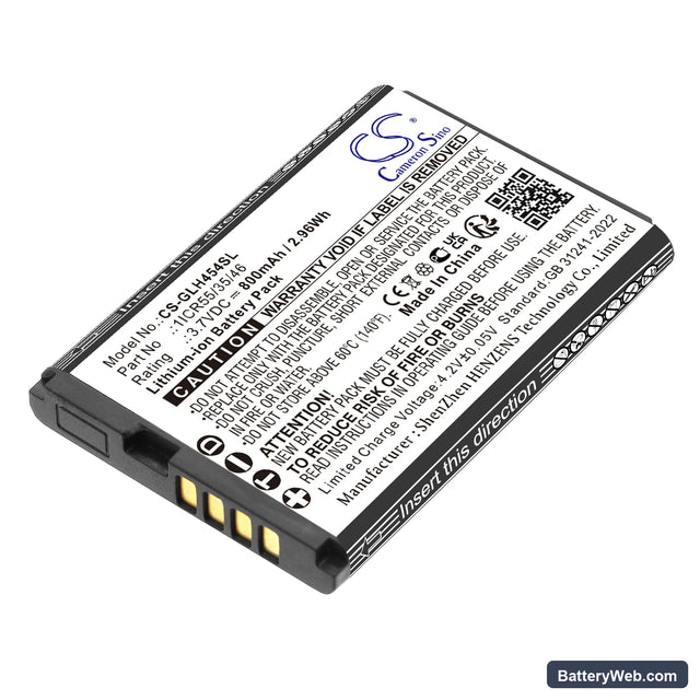 GEOSPACE GSB-LHR Replacement Battery, 3.7V, 800mAh, Li-ion 1