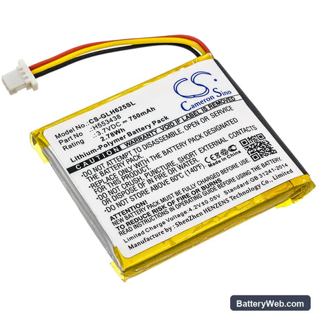 Globalstar GH625XT Replacement Battery, 3.7V, 750mAh, Li-Polymer 1