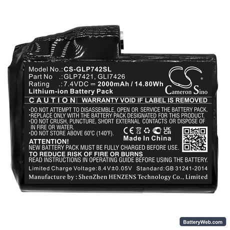 Glovii Universal Gloves Replacement Battery, 7.4V, 2000mAh, Li-ion 3