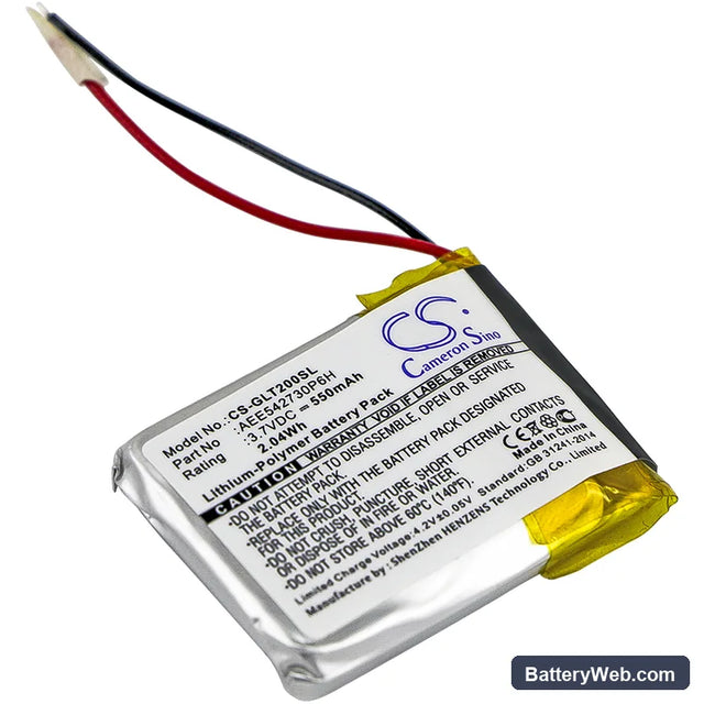 Golf Buddy CT2 Replacement Battery, 3.7V, 550mAh, Li-Polymer 1