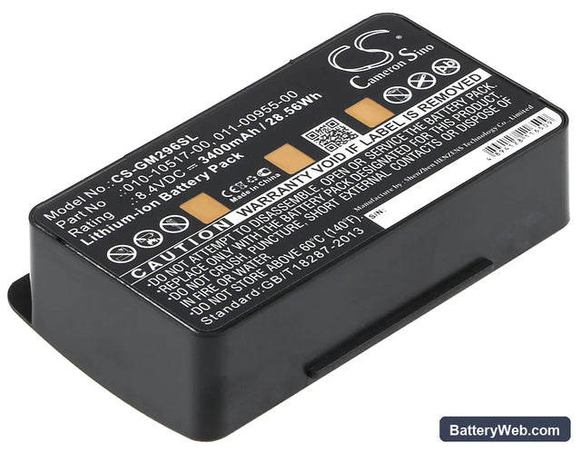 Garmin GPSMAP 276 Replacement Battery, 8.4V, 3400mAh, Li-ion 1