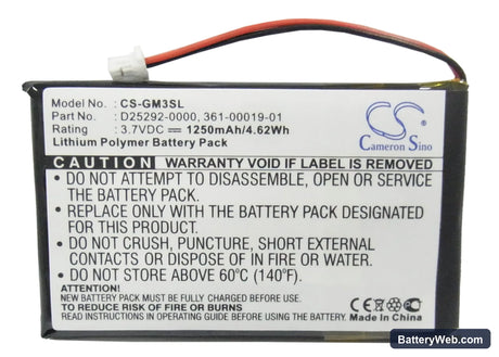 Garmin iQue M3 Replacement Battery, 3.7V, 1250mAh, Li-Polymer 5
