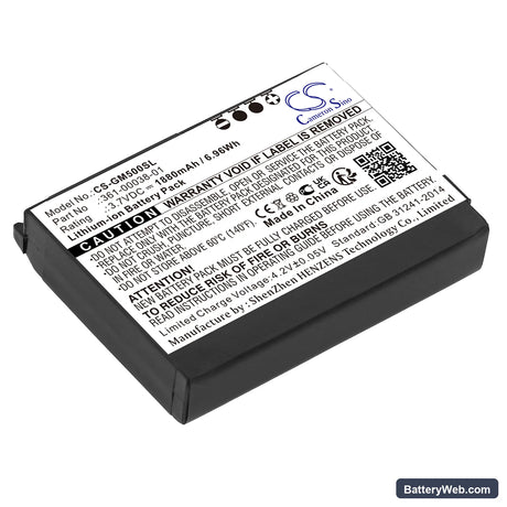 Garmin Nuvi 500 Replacement Battery, 3.7V, 1880mAh, Li-ion 1