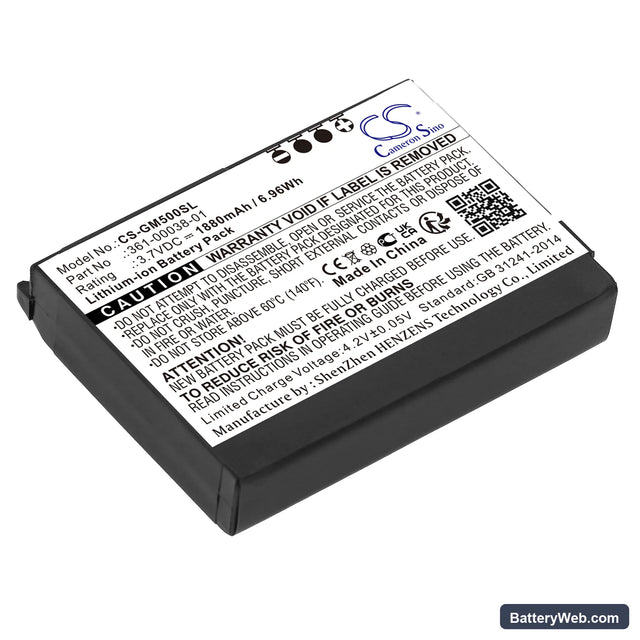 Garmin Nuvi 500 Replacement Battery, 3.7V, 1880mAh, Li-ion 1
