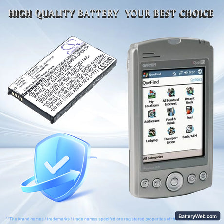 Garmin iQue M5 Replacement Battery, 3.7V, 1400mAh, Li-Polymer 6
