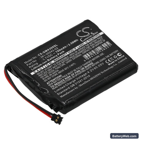 Garmin Approach G30 Replacement Battery, 3.7V, 700mAh, Li-ion 1