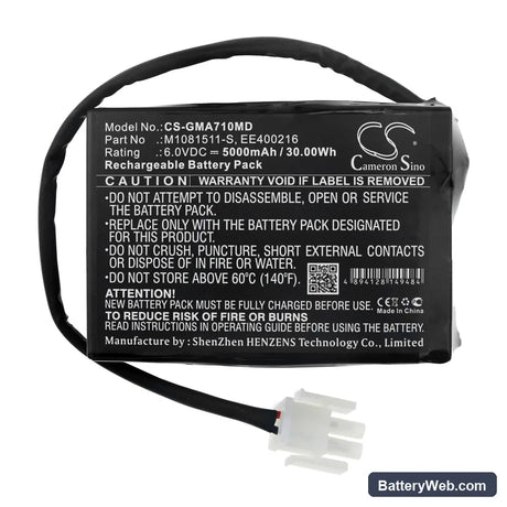 GE Aespire 7100 IEC Replacement Battery, 6V, 5000mAh, Sealed Lead Acid 3