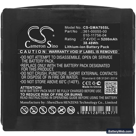 Garmin Aera 795 Replacement Battery, 7.4V, 5200mAh, Li-ion 3