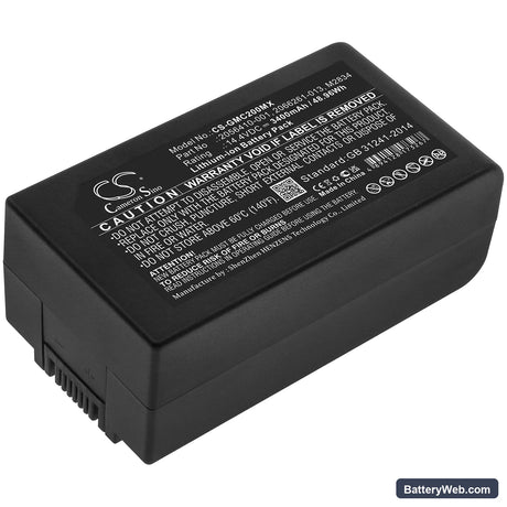 GE MAC 2000 Replacement Battery, 14.4V, 3400mAh, Li-ion 1