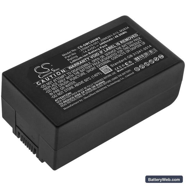 GE MAC 2000 Replacement Battery, 14.4V, 3400mAh, Li-ion 1
