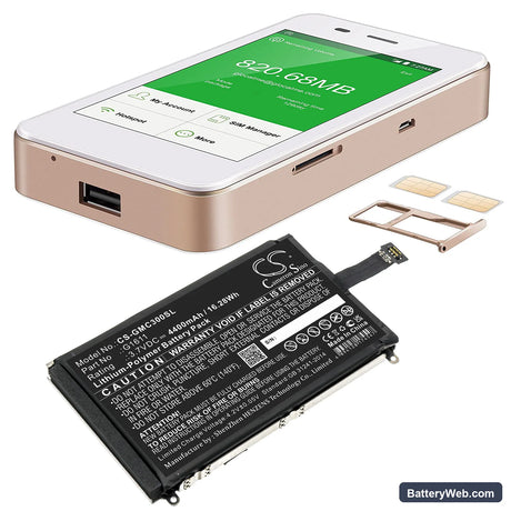 GlocalMe G3 Replacement Battery, 3.7V, 4400mAh, Li-Polymer 7