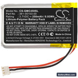Garmin DashCam 45 Replacement Battery, 3.7V, 250mAh, Li-Polymer 3