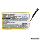Garmin Dezl 560 Replacement Battery, 3.7V, 1250mAh, Li-Polymer 3